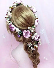 Load image into Gallery viewer, aesthetic rattan flower vine crown tiara hair accessory
