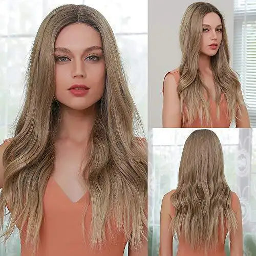 ash blonde lace front wig wavy lace hair wig