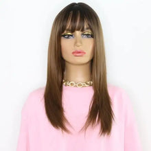 Load image into Gallery viewer, asia nicole layered straight wig with bangs 67-c8258-mfc / 1 pc
