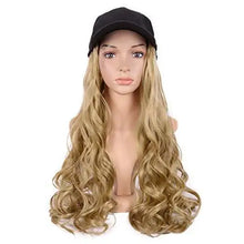 Load image into Gallery viewer, baseball cap with long curly hair extension default title
