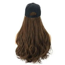 Load image into Gallery viewer, baseball cap with long curly wavy hair synthetic wig
