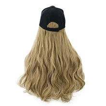 Load image into Gallery viewer, baseball cap with long curly wavy hair synthetic wig
