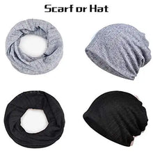 Load image into Gallery viewer, beanie chemo hats - 2 pack solid color-black/gray
