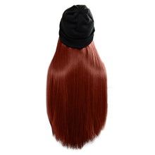 Load image into Gallery viewer, beanie hat wig with 28 inch hair attached
