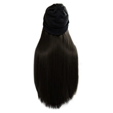 Load image into Gallery viewer, beanie hat wig with 28 inch hair attached
