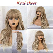 Load image into Gallery viewer, becca long mixed blond synthetic wig
