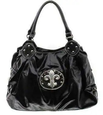 black crest hand bag