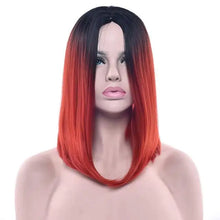 Load image into Gallery viewer, black ombre rooted to pastel shade cosplay wig 2t113 / 16inches
