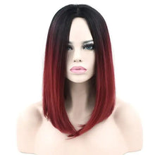 Load image into Gallery viewer, black ombre rooted to pastel shade cosplay wig 2tbug / 16inches
