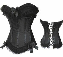 Load image into Gallery viewer, black ribbon corset
