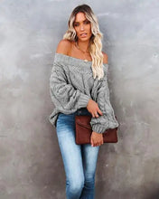 Load image into Gallery viewer, bohemian off the shoulder fashion sweater
