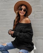 Load image into Gallery viewer, bohemian off the shoulder fashion sweater
