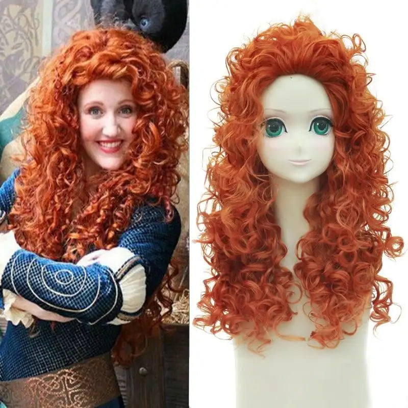 brave princess merida cosplay wig as shown