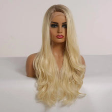Load image into Gallery viewer, carissa | rooted honey brown to blonde ombre lace wig
