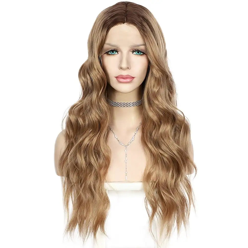 catarina leah lace front ombre blonde brown mix wig