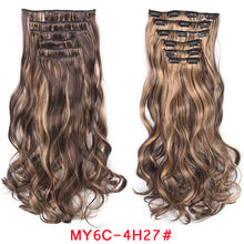 Load image into Gallery viewer, Natural Wavy Ombre Hair Piece 6Pcs/Set  Clip In Hair Extension 20Inch Wig Store
