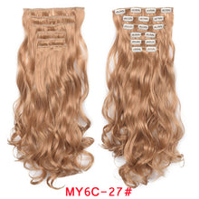 Load image into Gallery viewer, Natural Wavy Ombre Hair Piece 6Pcs/Set  Clip In Hair Extension 20Inch Wig Store
