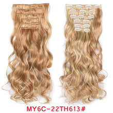 Load image into Gallery viewer, Natural Wavy Ombre Hair Piece 6Pcs/Set  Clip In Hair Extension 20Inch Wig Store
