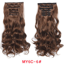 Load image into Gallery viewer, Natural Wavy Ombre Hair Piece 6Pcs/Set  Clip In Hair Extension 20Inch Wig Store
