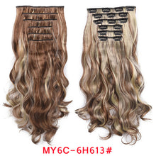 Load image into Gallery viewer, Natural Wavy Ombre Hair Piece 6Pcs/Set  Clip In Hair Extension 20Inch Wig Store

