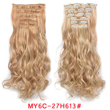 Load image into Gallery viewer, Natural Wavy Ombre Hair Piece 6Pcs/Set  Clip In Hair Extension 20Inch Wig Store
