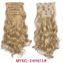 Load image into Gallery viewer, Natural Wavy Ombre Hair Piece 6Pcs/Set  Clip In Hair Extension 20Inch Wig Store
