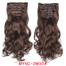 Load image into Gallery viewer, Natural Wavy Ombre Hair Piece 6Pcs/Set  Clip In Hair Extension 20Inch Wig Store
