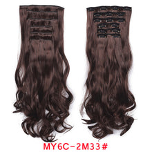 Load image into Gallery viewer, Natural Wavy Ombre Hair Piece 6Pcs/Set  Clip In Hair Extension 20Inch Wig Store
