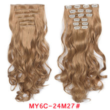 Load image into Gallery viewer, Natural Wavy Ombre Hair Piece 6Pcs/Set  Clip In Hair Extension 20Inch Wig Store
