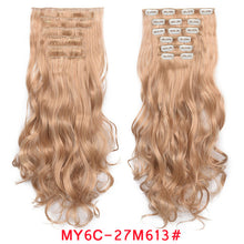 Load image into Gallery viewer, Natural Wavy Ombre Hair Piece 6Pcs/Set  Clip In Hair Extension 20Inch Wig Store
