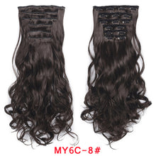 Load image into Gallery viewer, Natural Wavy Ombre Hair Piece 6Pcs/Set  Clip In Hair Extension 20Inch Wig Store
