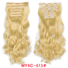 Load image into Gallery viewer, Natural Wavy Ombre Hair Piece 6Pcs/Set  Clip In Hair Extension 20Inch Wig Store
