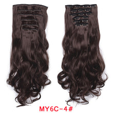 Load image into Gallery viewer, Natural Wavy Ombre Hair Piece 6Pcs/Set  Clip In Hair Extension 20Inch Wig Store
