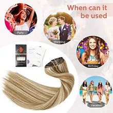 Load image into Gallery viewer, clip in human hair extensions thicken double weft 9a brazilian hair 7pcs
