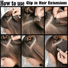 Load image into Gallery viewer, clip-on hair extensions 6pc set
