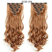 Load image into Gallery viewer, clip-on hair extensions 6pc set t27/30/4 / 24inches
