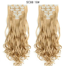 Load image into Gallery viewer, clip-on hair extensions 6pc set p1b/30 / 24inches
