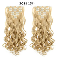 Load image into Gallery viewer, clip-on hair extensions 6pc set p2/613 / 24inches
