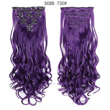 Load image into Gallery viewer, clip-on hair extensions 6pc set t1/27 / 24inches
