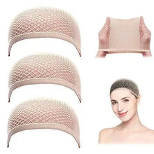 Load image into Gallery viewer, closed nude mesh net wig cap 3 pack natural nude
