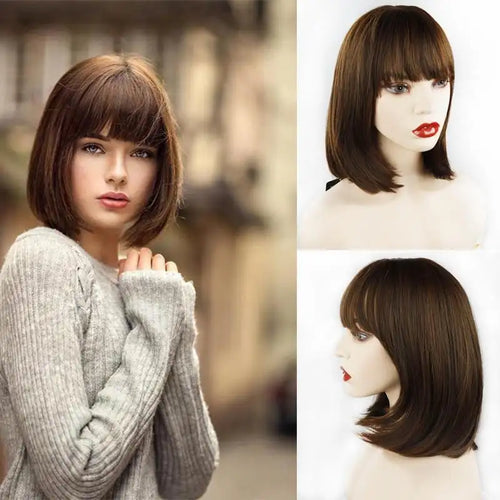 coral synthetic heat resistant bob wig