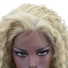 Load image into Gallery viewer, curly bohemian natural part 24&#39;&#39; long  synthetic 15*4.5 swiss lace front wig
