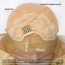 Load image into Gallery viewer, curly bohemian natural part 24&#39;&#39; long  synthetic 15*4.5 swiss lace front wig
