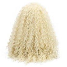 Load image into Gallery viewer, curly bohemian natural part 24&#39;&#39; long  synthetic 15*4.5 swiss lace front wig 24inches / 613 blonde / 150%
