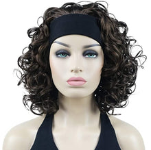 Load image into Gallery viewer, curly chestnut brown headband wig
