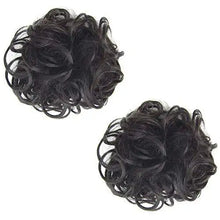 Load image into Gallery viewer, curly hair wrap updo hair bun hairpiece- 2 piece set
