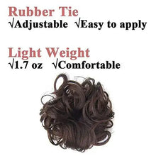 Load image into Gallery viewer, curly hair wrap updo hair bun hairpiece- 2 piece set

