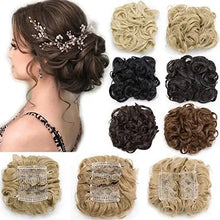 Load image into Gallery viewer, curly synthetic fibre clip in hairpiece chignon
