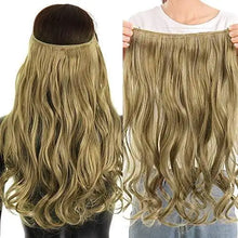 Load image into Gallery viewer, curly synthetic halo hair extensions  20&quot;
