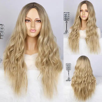 danity long wavy wig blonde / 26inches